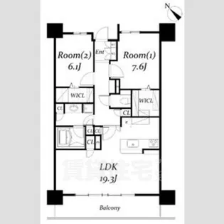 ロイヤルパークス千種【6階】の間取り