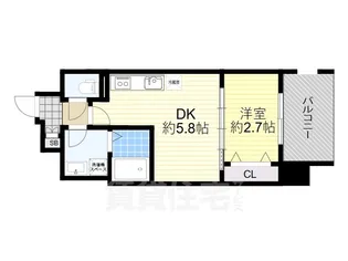 大阪府堺市北区東雲東町1丁【マンション】の間取り