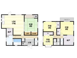 奈良県五條市田園5丁目【一戸建】の間取り