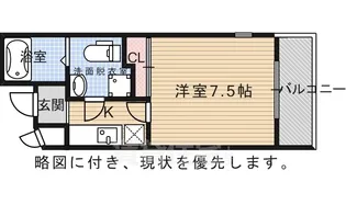 サイト京都西院【1-B号室】の間取り
