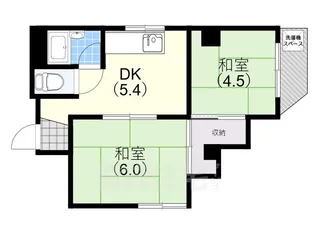 ミナトひまわりマンション【2階】の間取り