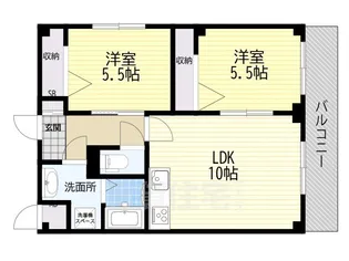 2LDKの間取り画像