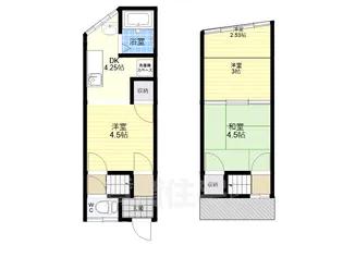 大阪府東大阪市喜里川町【一戸建】の間取り