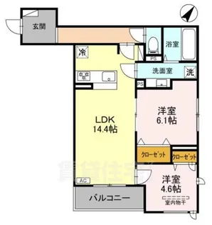 グランマーリエ松野通【2階】の間取り