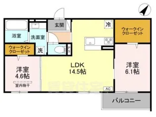 グランマーリエ松野通【2階】の間取り