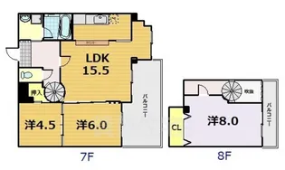ステージハウス万石【7階】の間取り