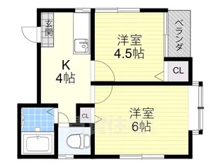 アビタシオン大島【4階】の間取り