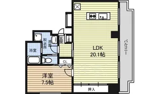 Jスクエア高岳【6階】の間取り
