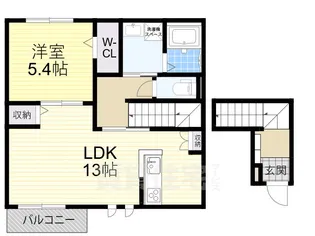 プレセアコート花園A棟【2階】の間取り