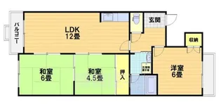 京都府京都市西京区桂朝日町【マンション】の間取り