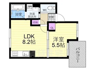 プリオーレリベルタ桂B棟【1階】の間取り