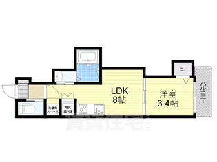 Buzz神崎川【1階】の間取り