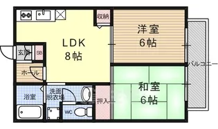 クレール嵯峨【1階】の間取り