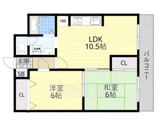 大阪府大阪市旭区新森1丁目【マンション】の間取り