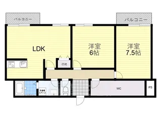 パインリーフ和泉【5階】の間取り