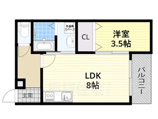 大阪府大阪市都島区内代町3丁目【マンション】の間取り