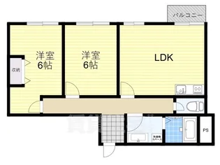 パインリーフ和泉【3階】の間取り