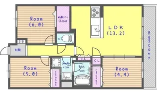 クリスタ京都【8階】の間取り