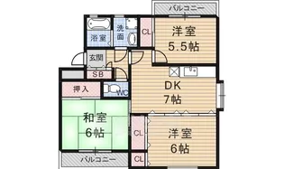 カーサナカムラ1【4階】の間取り