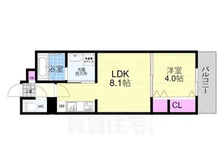 アリビオ東寺【1階】の間取り