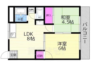 市ノ前ハイツ【3階】の間取り