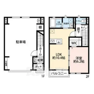 大阪府柏原市法善寺2丁目【テラスハウス】の間取り