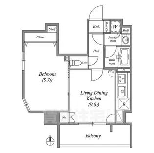 Gramercy Shiromi-dori【4階】の間取り