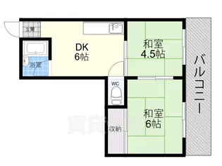 白鷺コーポ【3階】の間取り