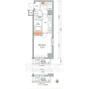 エストゥルースプラスノース名古屋【8階】の間取り