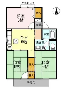 グリーンアベニューA【1階】の間取り