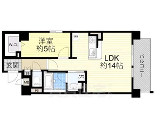 大阪府豊中市利倉東2丁目【マンション】の間取り