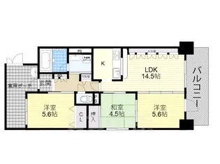 大阪府堺市堺区大浜北町2丁【マンション】の間取り