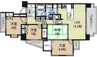 レジディア徳川【9階】の間取り