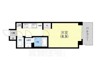 GENOVIA神戸湊川公園【8階】の間取り