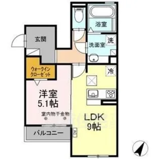 アイリス【1階】の間取り