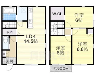 大阪府堺市堺区北三国ヶ丘町7丁【アパート】の間取り