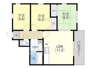 メゾン神港【3階】の間取り