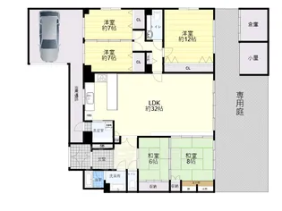 クレール西町南館【1階】の間取り