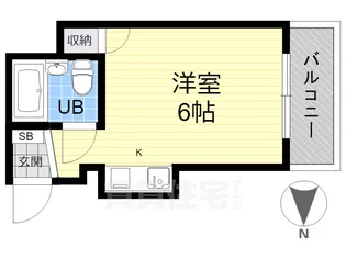 REBANGA十三アパートメント【4階】の間取り