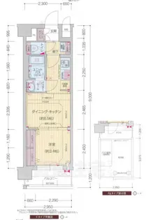プレサンス十条凛華【4階】の間取り