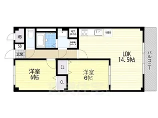 ウィズプレジール若王寺【3階】の間取り
