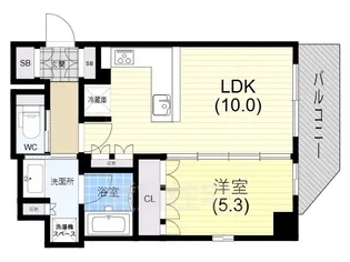リーガル神戸三宮2【15階】の間取り