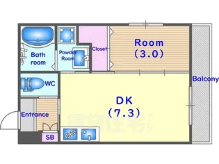 アドバンスコート五条丹波口【2階】の間取り