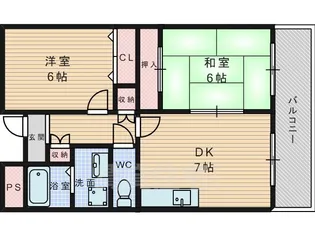 アドラブール古川橋【7階】の間取り