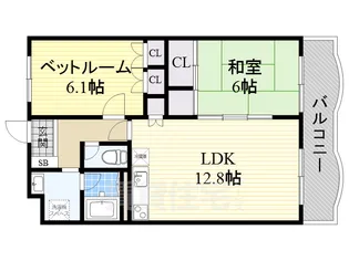 S-FORT新瑞橋【5階】の間取り