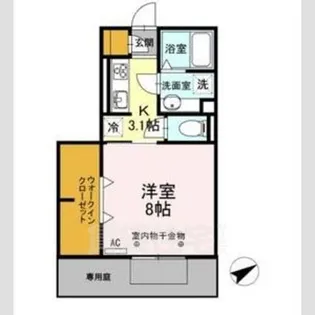 クレアクール【1階】の間取り