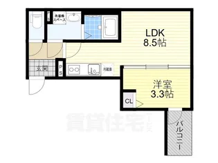 Gracias Court津久野(グラシアスコート津久野)【3階】の間取り