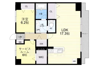 フローレンス夙川2【3階】の間取り