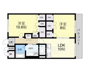 コボリクラスタ西宮北口【5階】の間取り