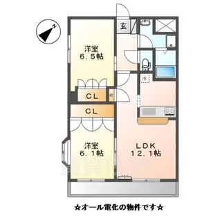 ビレッジあじき【4階】の間取り